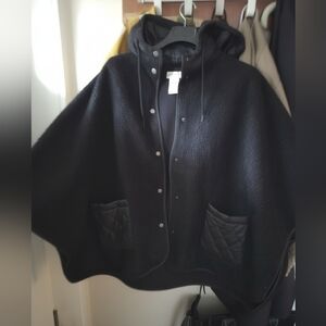 Rachel Zoe Black Quilted Pocket Cape